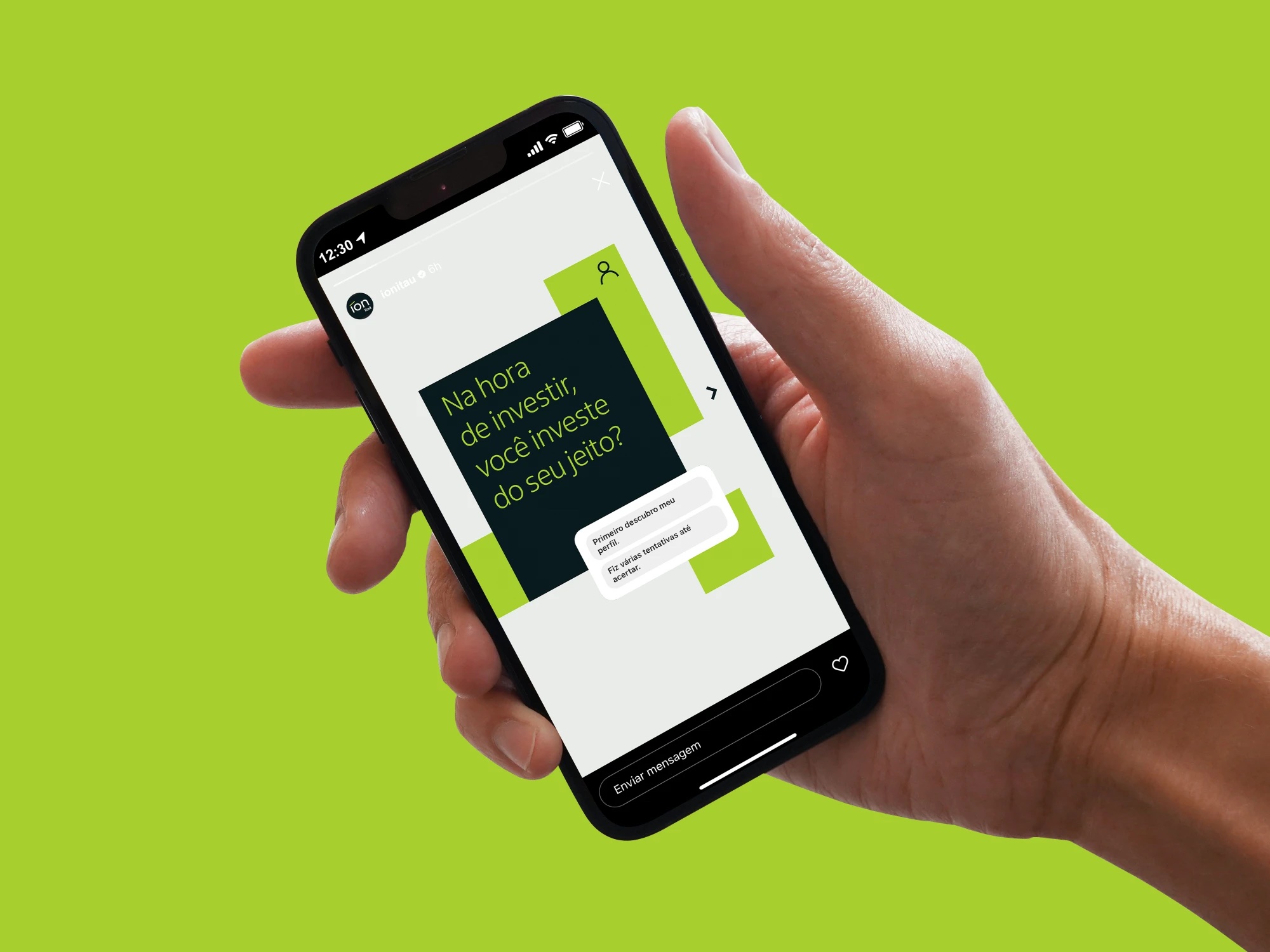 ion do seu jeito story on a phone, on lime